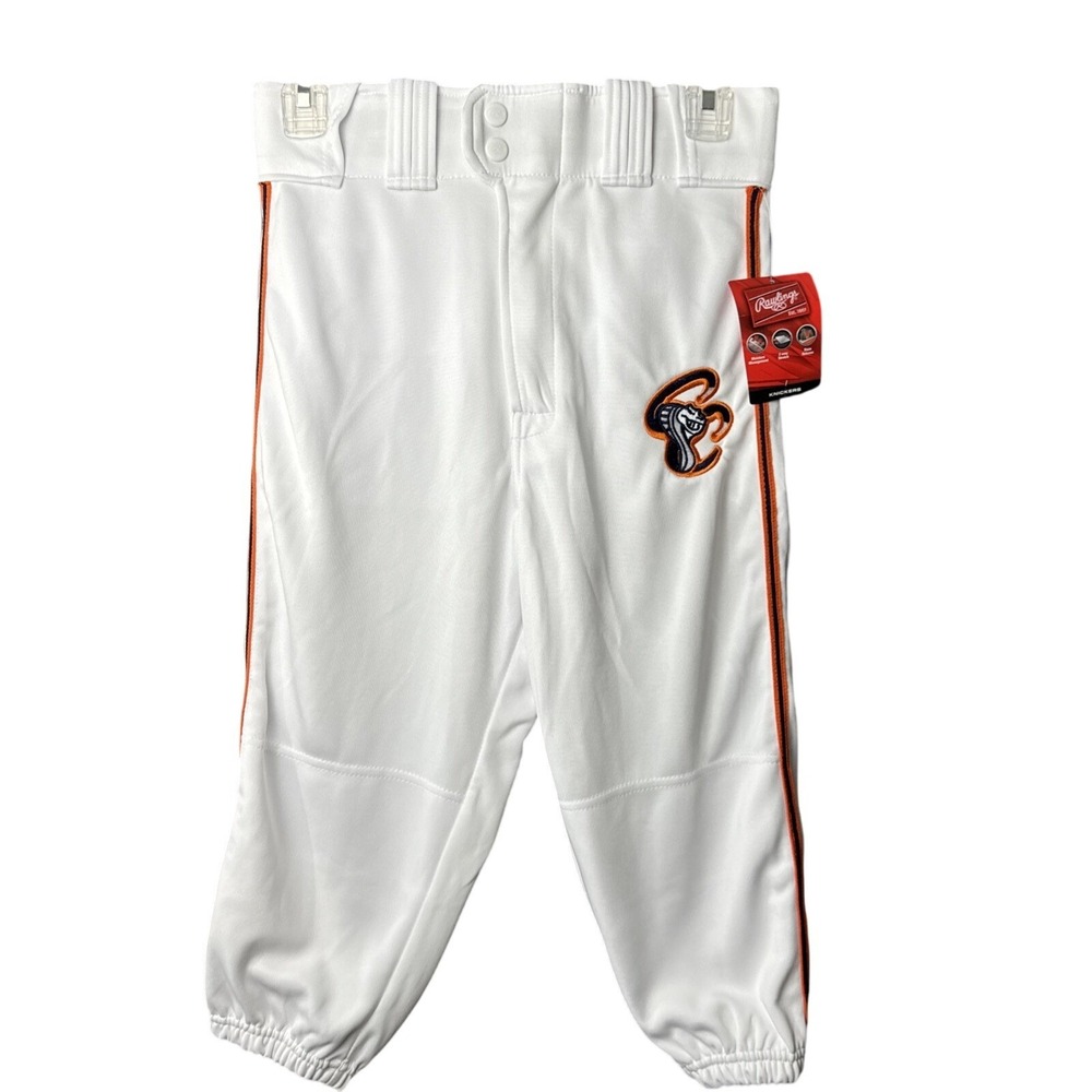 NWT Rawlings Baseball Pants Men Small White Knicker BP150K Piping Cobra Logo